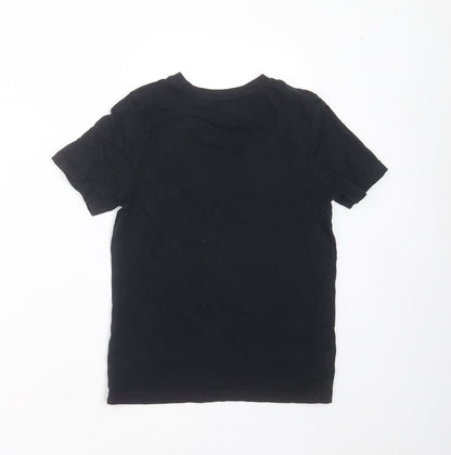 Very Boys Black  Cotton Basic T-Shirt Size 8 Years Round Neck  - BRNX