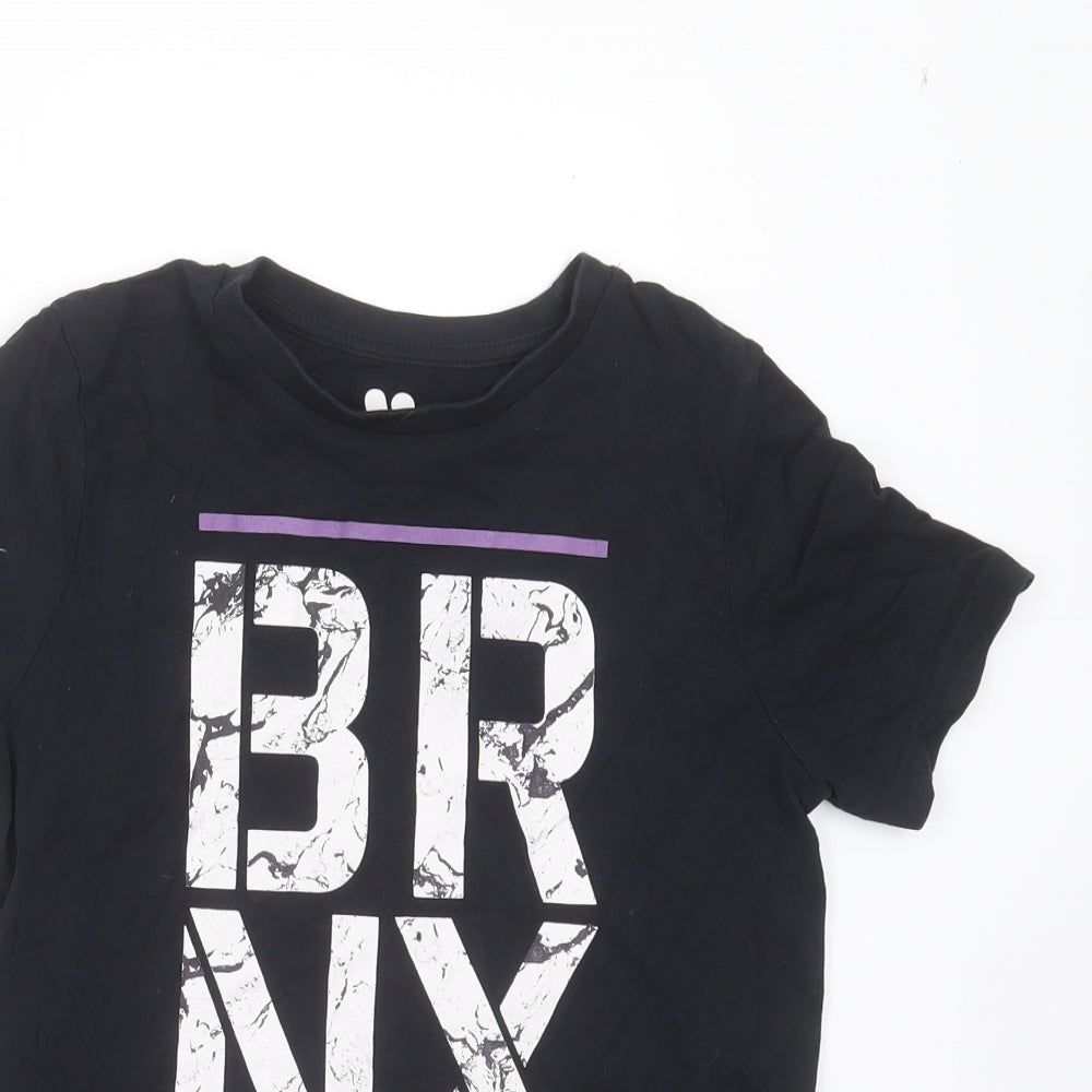 Very Boys Black  Cotton Basic T-Shirt Size 8 Years Round Neck  - BRNX