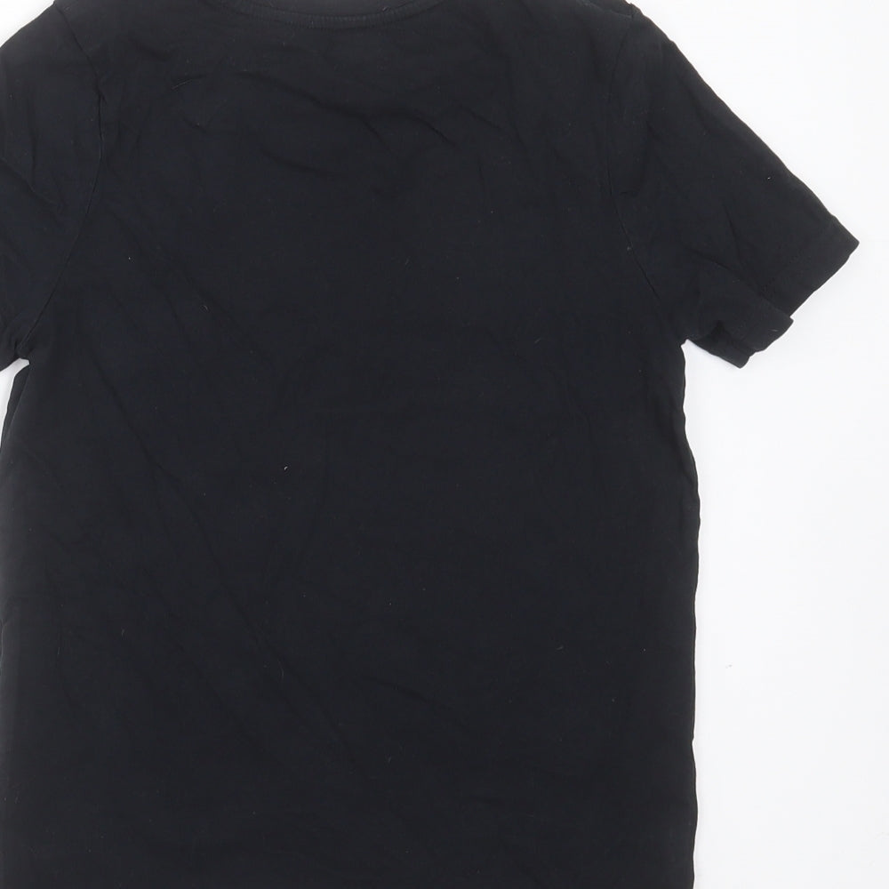 Very Boys Black  Cotton Basic T-Shirt Size 8 Years Round Neck  - BRNX