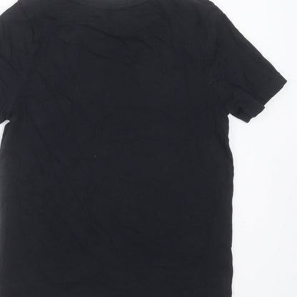 Very Boys Black  Cotton Basic T-Shirt Size 8 Years Round Neck  - BRNX