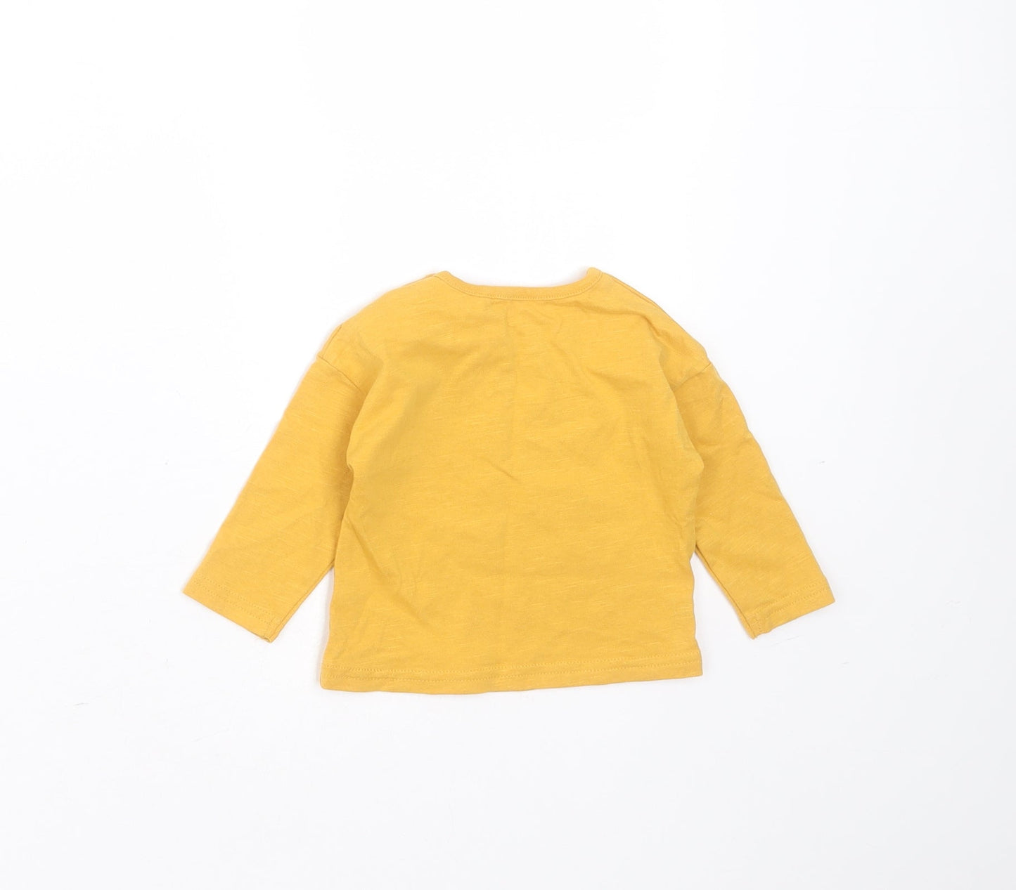 TU Baby Yellow  Cotton Basic T-Shirt Size 0-3 Months Round Neck  - mamas little sunshine