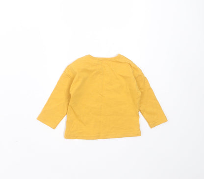 TU Baby Yellow  Cotton Basic T-Shirt Size 0-3 Months Round Neck  - mamas little sunshine
