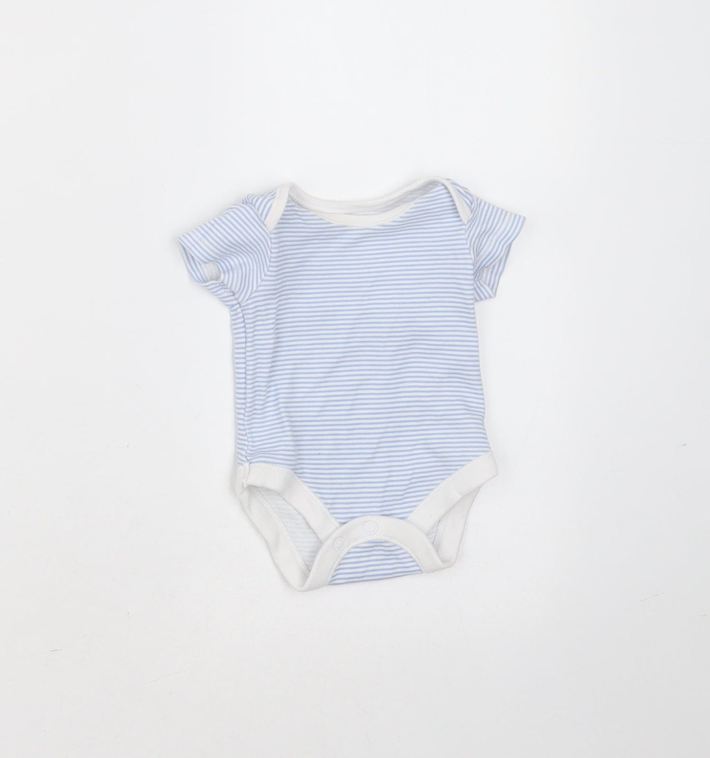 Nutmeg Baby Blue Striped Cotton Babygrow One-Piece Size Newborn