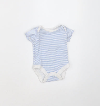 Nutmeg Baby Blue Striped Cotton Babygrow One-Piece Size Newborn