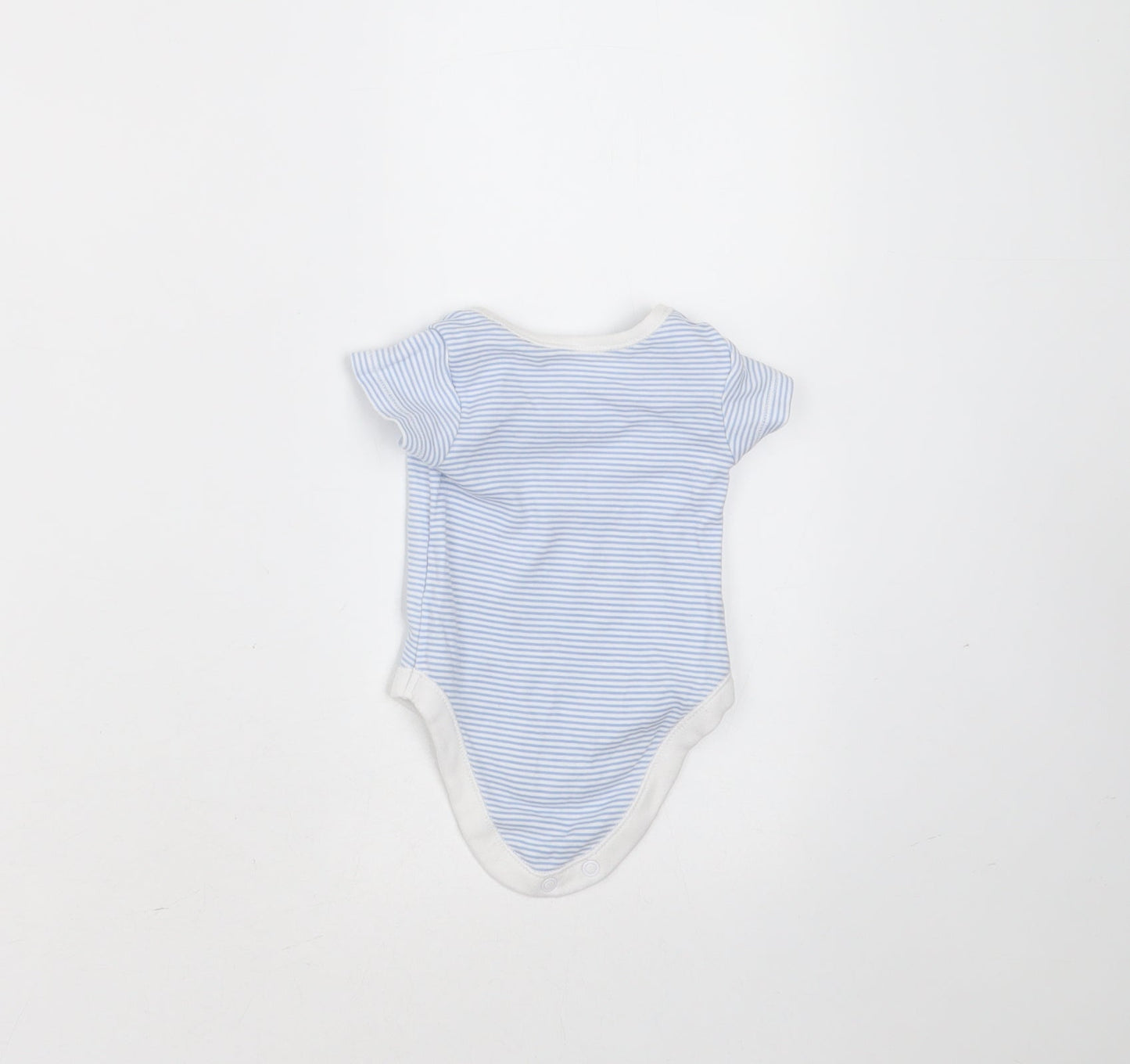 Nutmeg Baby Blue Striped Cotton Babygrow One-Piece Size Newborn