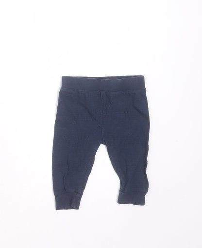 River Island Girls Blue Striped Cotton  Trousers Size Newborn