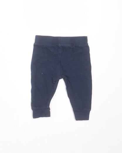 River Island Girls Blue Striped Cotton  Trousers Size Newborn