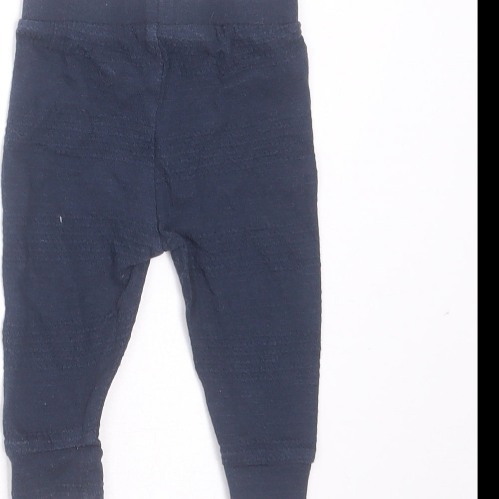 River Island Girls Blue Striped Cotton  Trousers Size Newborn