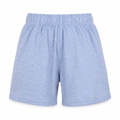 Front view of Marks & Spencer girls’ blue solid cotton sleep shorts, size 8-9, years