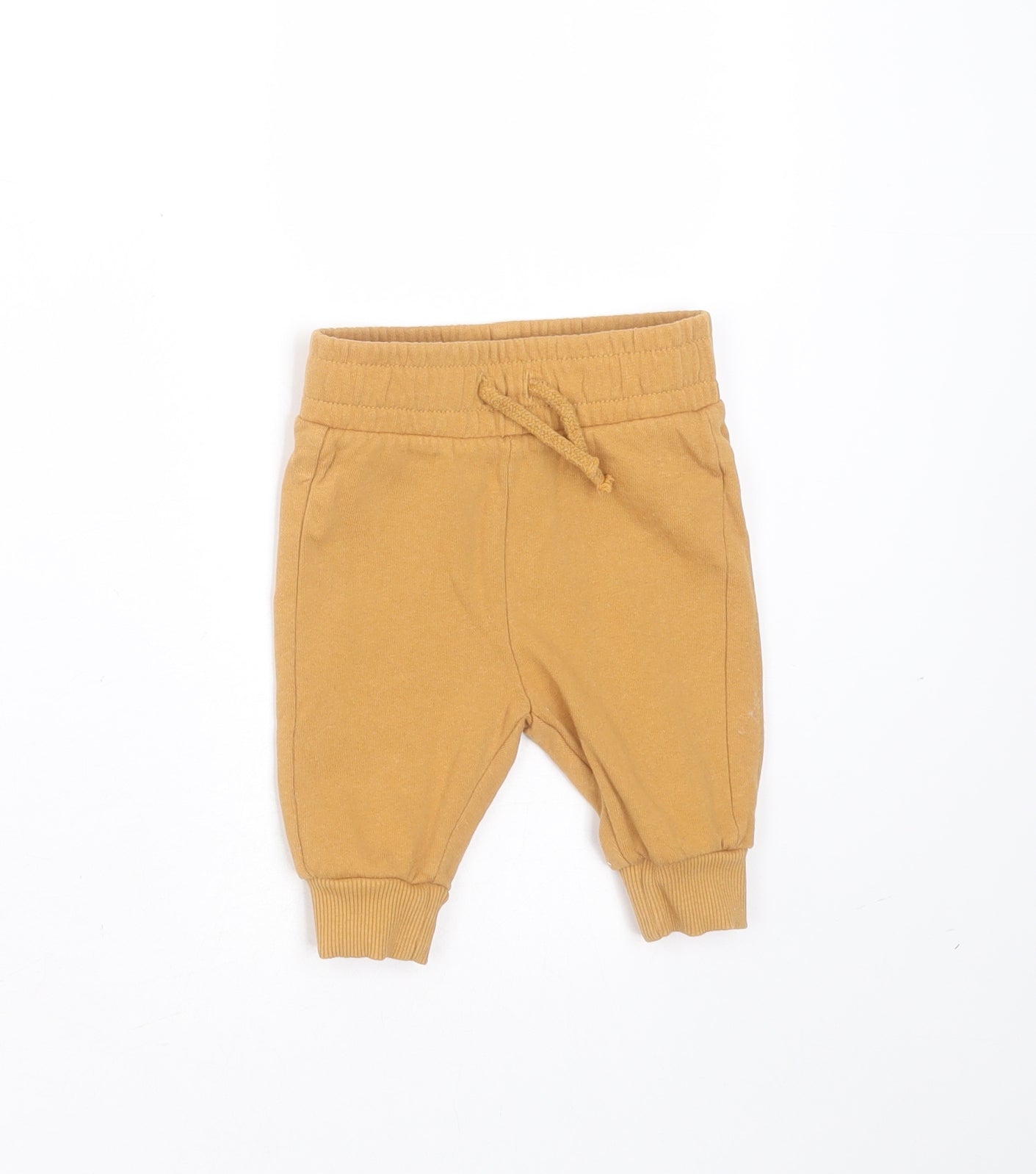 Nutmeg Baby Beige  Cotton Jogger Trousers Size 0-3 Months