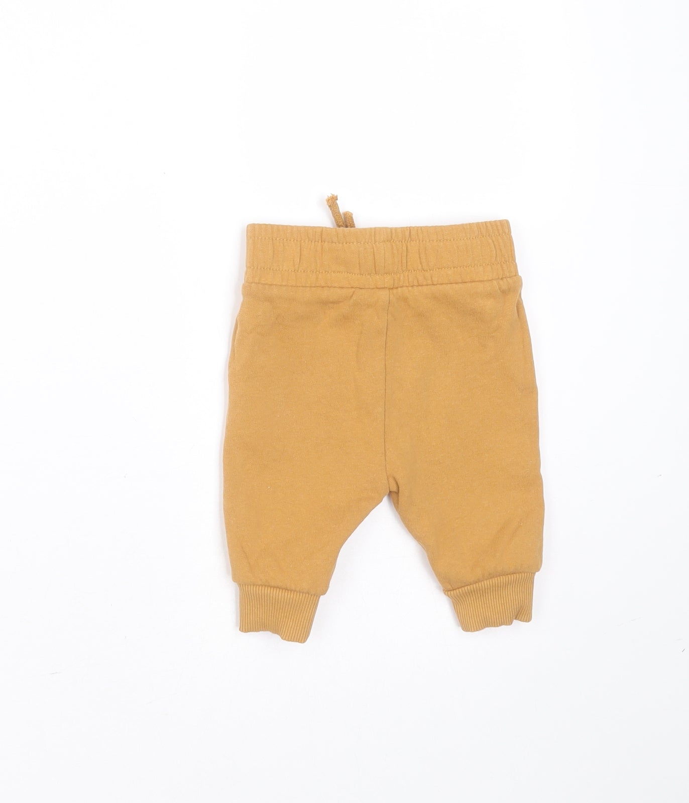 Nutmeg Baby Beige  Cotton Jogger Trousers Size 0-3 Months