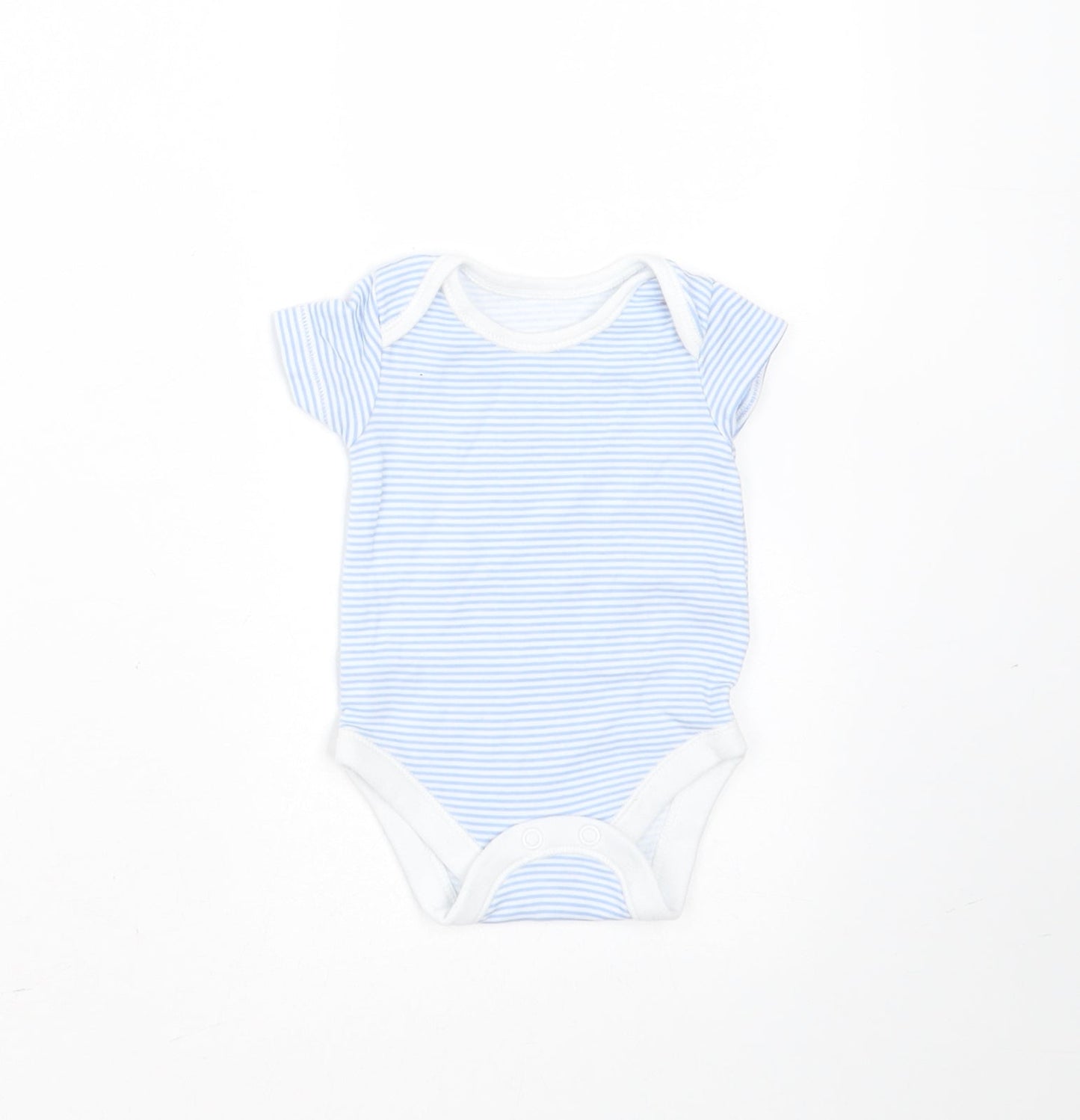 Nutmeg Baby Blue Striped Cotton Babygrow One-Piece Size Newborn