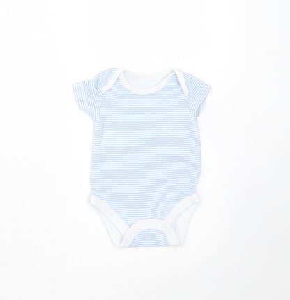 Nutmeg Baby Blue Striped Cotton Babygrow One-Piece Size Newborn
