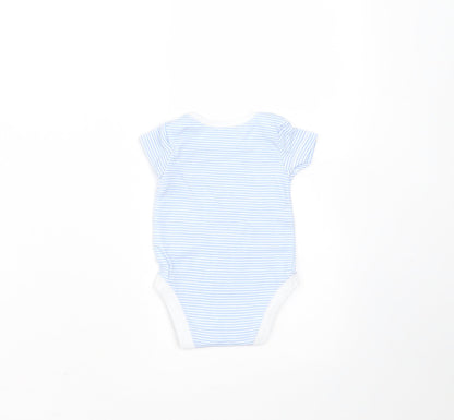 Nutmeg Baby Blue Striped Cotton Babygrow One-Piece Size Newborn