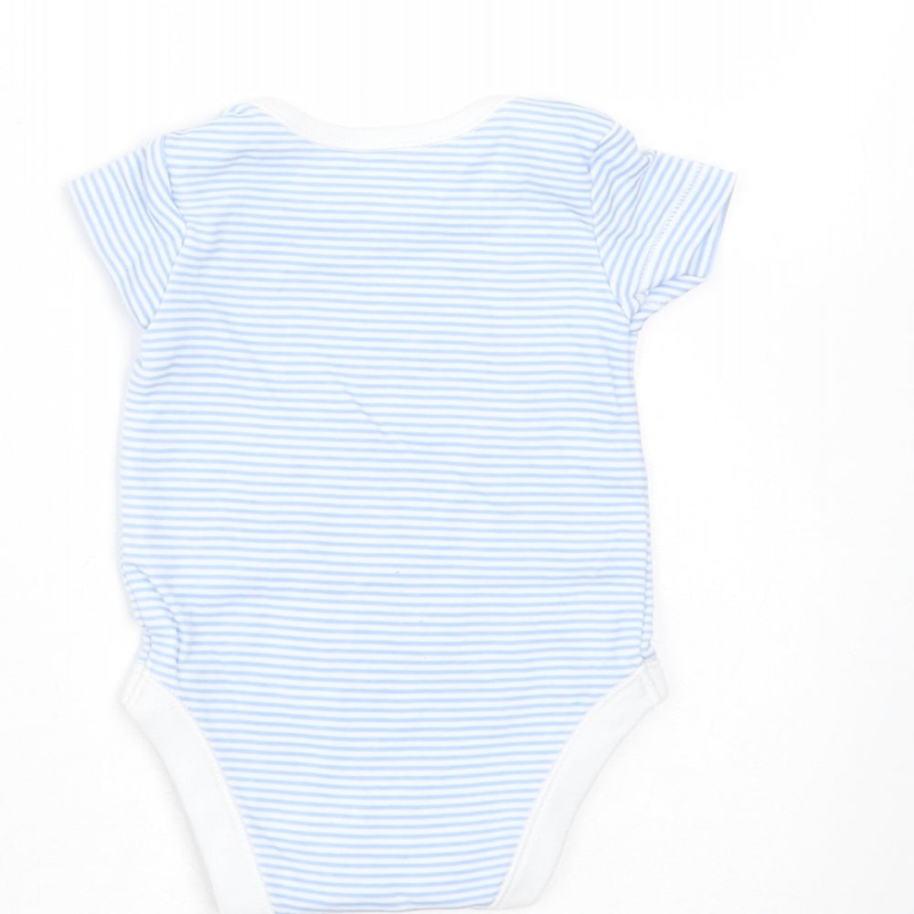 Nutmeg Baby Blue Striped Cotton Babygrow One-Piece Size Newborn