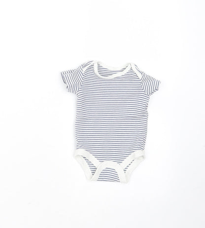 TU Baby Blue Striped Cotton Babygrow One-Piece Size Newborn