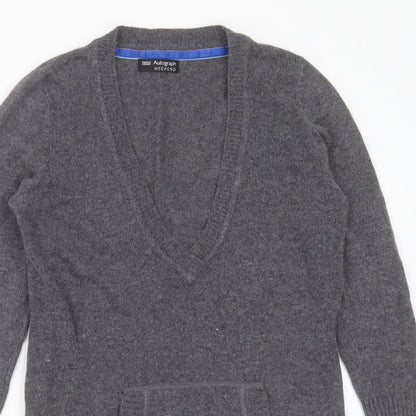 Womens UK Size 12 Marks and Spencer Grey Pullover Jumper