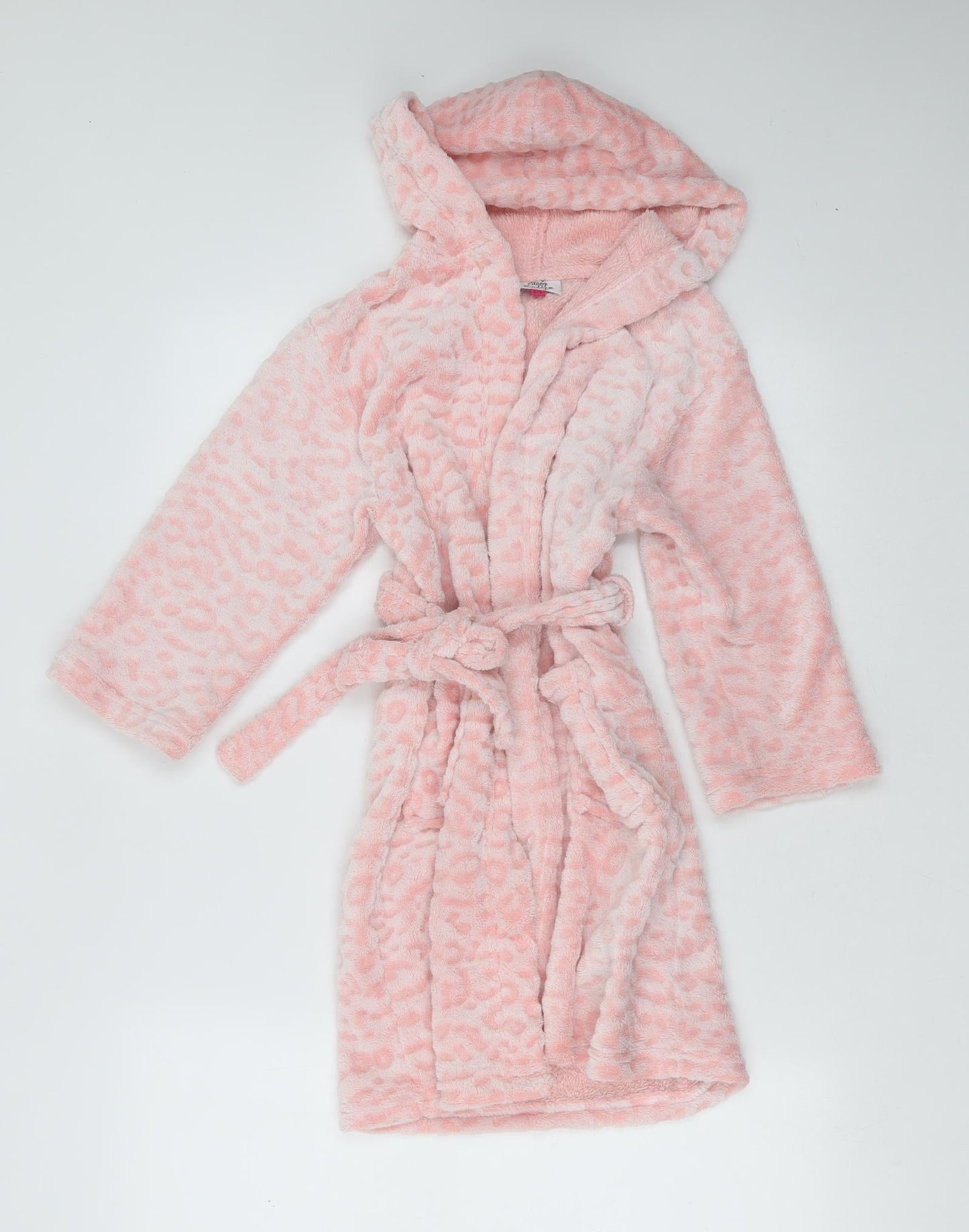 SLEEP BOUTIQUE Girls Pink Geometric Polyester Top Robe Size 5-6 Years  Tie