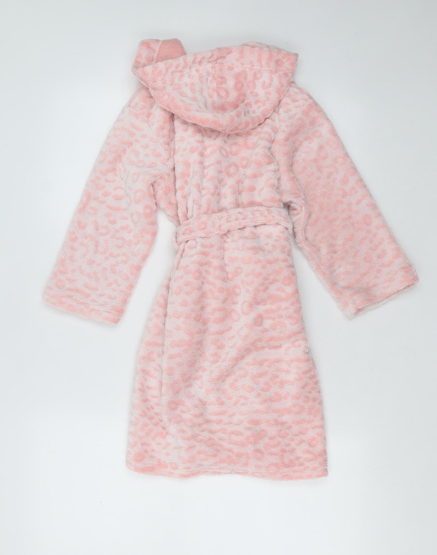 SLEEP BOUTIQUE Girls Pink Geometric Polyester Top Robe Size 5-6 Years  Tie