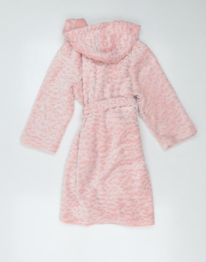 SLEEP BOUTIQUE Girls Pink Geometric Polyester Top Robe Size 5-6 Years  Tie