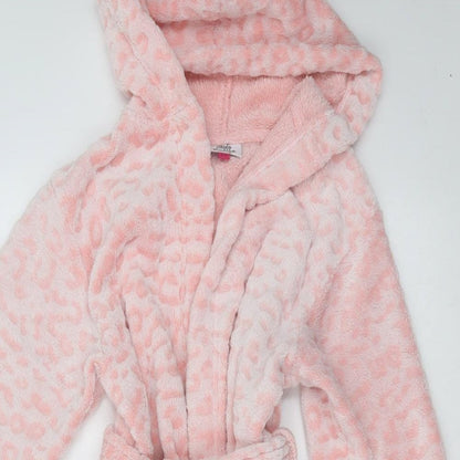 SLEEP BOUTIQUE Girls Pink Geometric Polyester Top Robe Size 5-6 Years  Tie