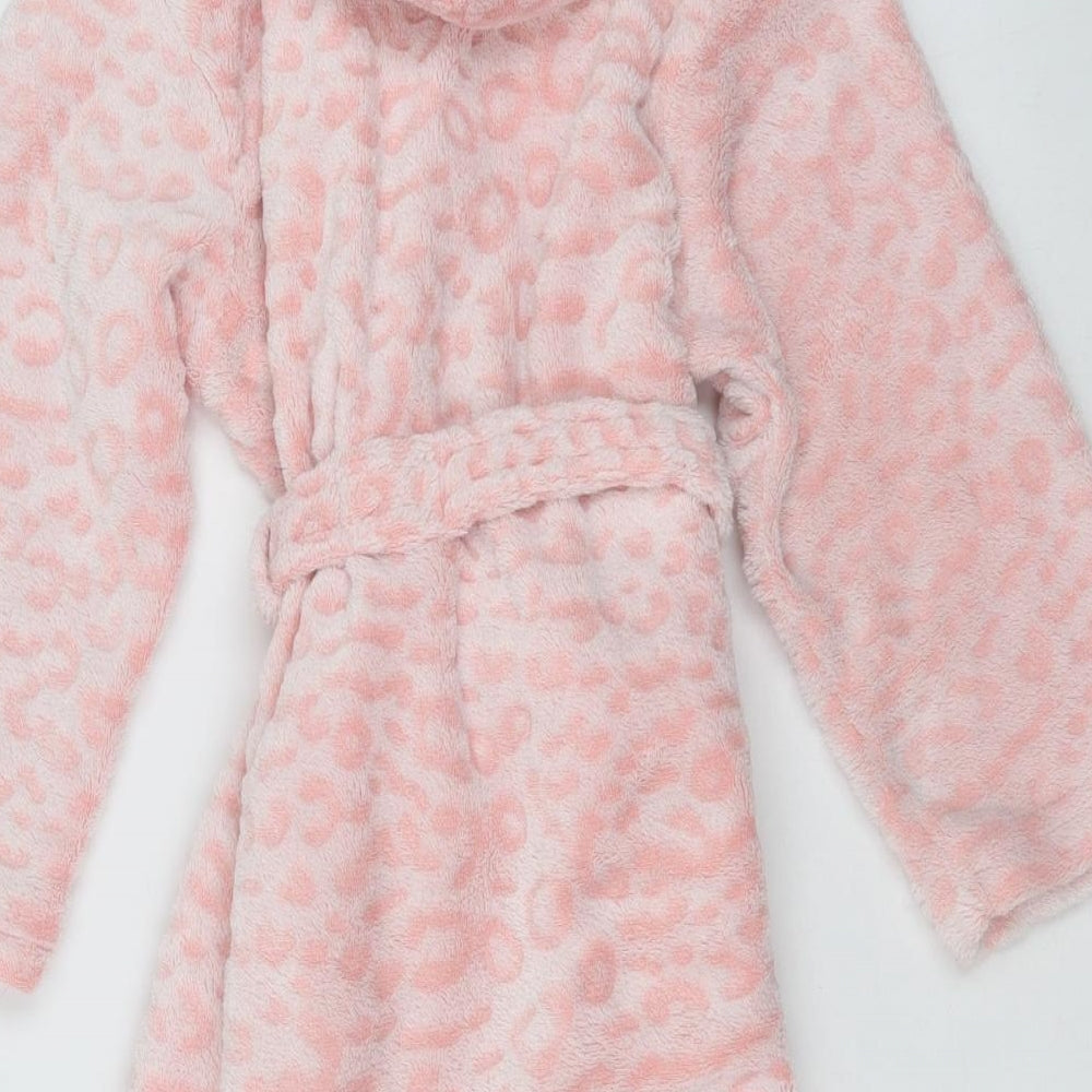 SLEEP BOUTIQUE Girls Pink Geometric Polyester Top Robe Size 5-6 Years  Tie
