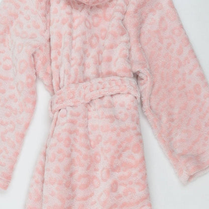 SLEEP BOUTIQUE Girls Pink Geometric Polyester Top Robe Size 5-6 Years  Tie