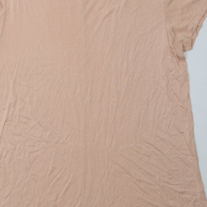 Primark Womens Pink  Viscose Basic T-Shirt Size M Crew Neck