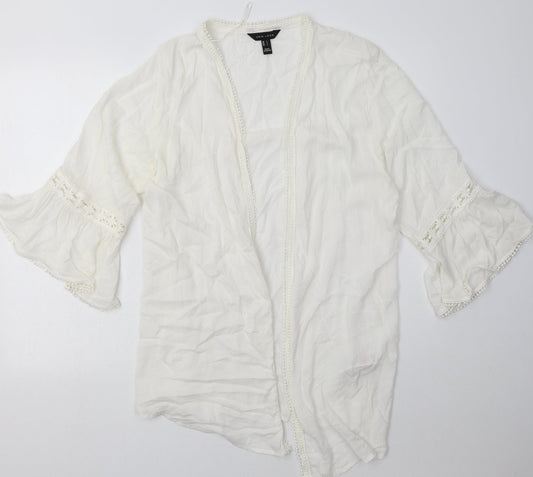 Womens UK Size L New Look White Cardigan Jumper