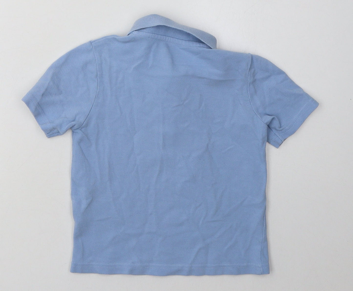 Matalan Boys Blue  Cotton Pullover Button-Up Size 5 Years Collared Button - School Wear