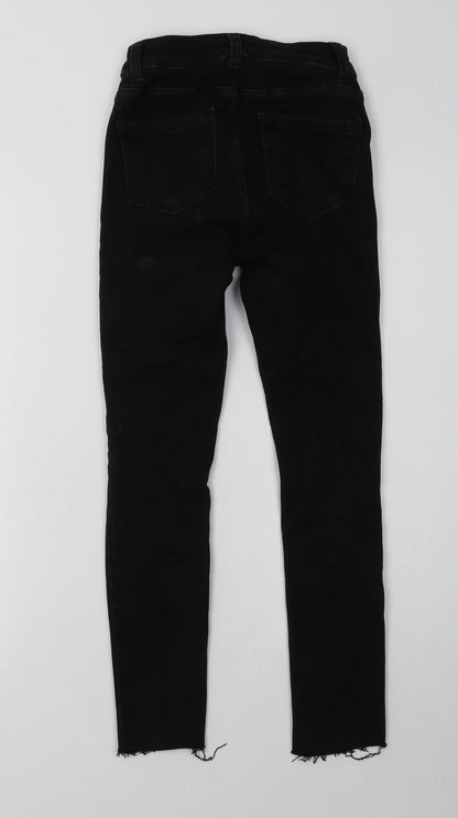 New Look Girls Black  Cotton Skinny Jeans Size 11 Years  Regular Button