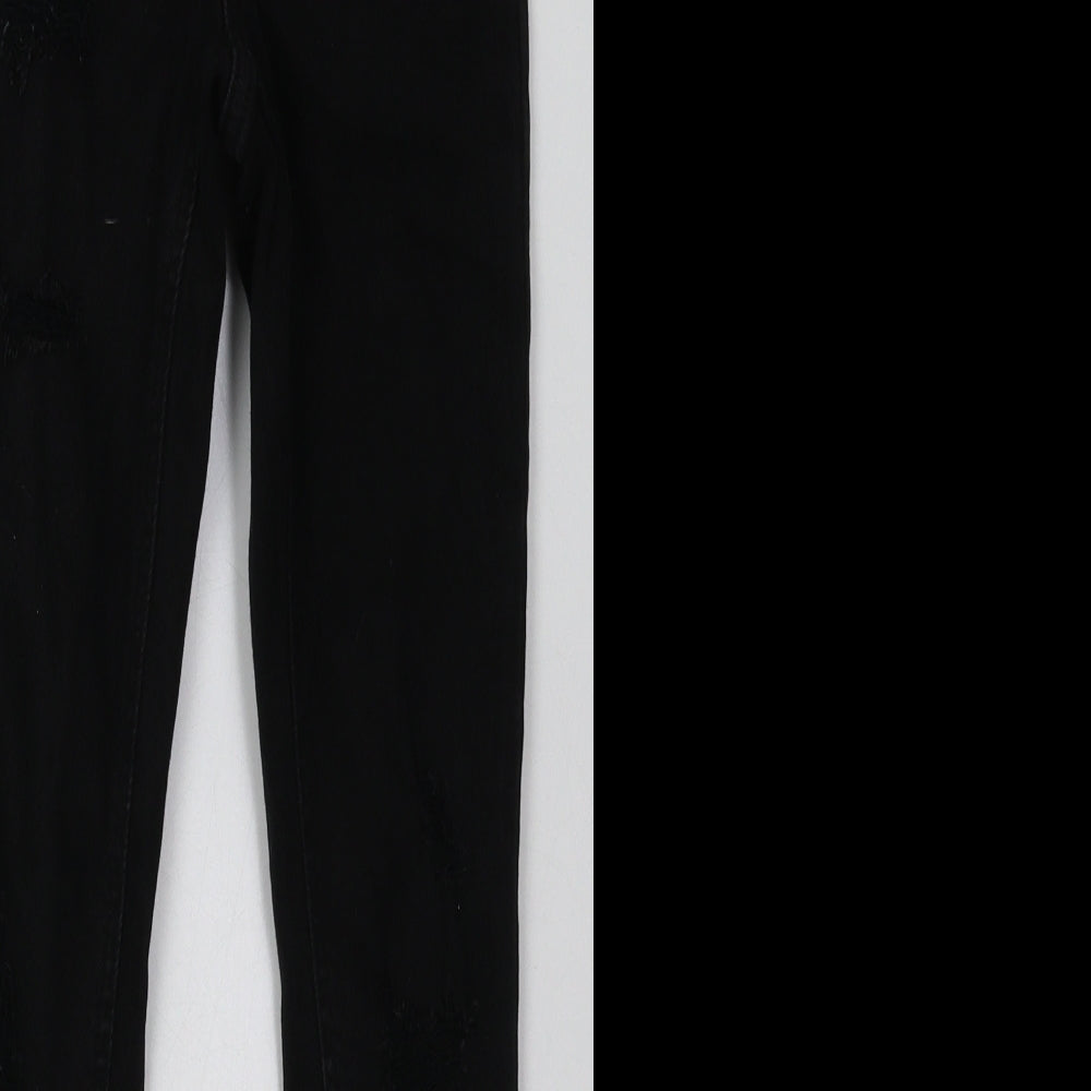 New Look Girls Black  Cotton Skinny Jeans Size 11 Years  Regular Button