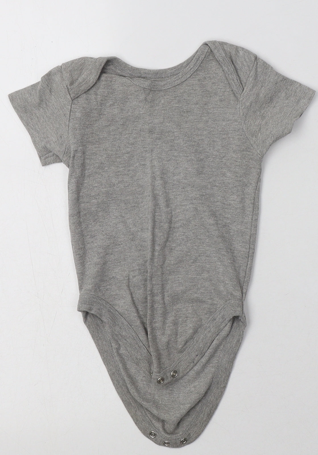Pure Baby Baby Grey  Cotton Babygrow One-Piece Size 12-18 Months  Buckle