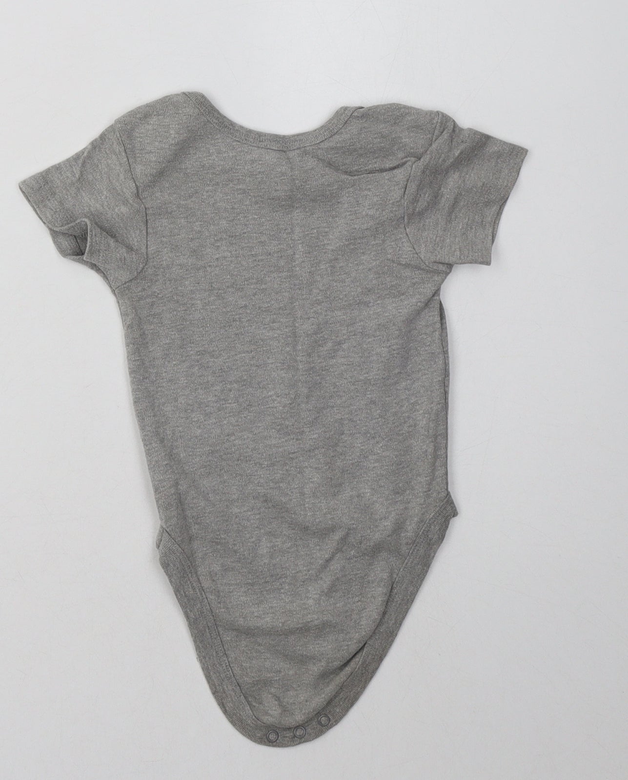 Pure Baby Baby Grey  Cotton Babygrow One-Piece Size 12-18 Months  Buckle