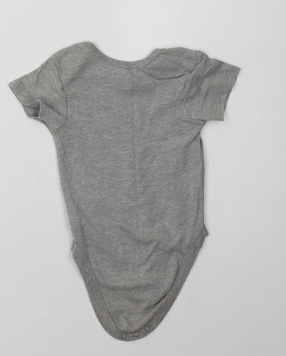 Pure Baby Baby Grey  Cotton Babygrow One-Piece Size 12-18 Months  Buckle