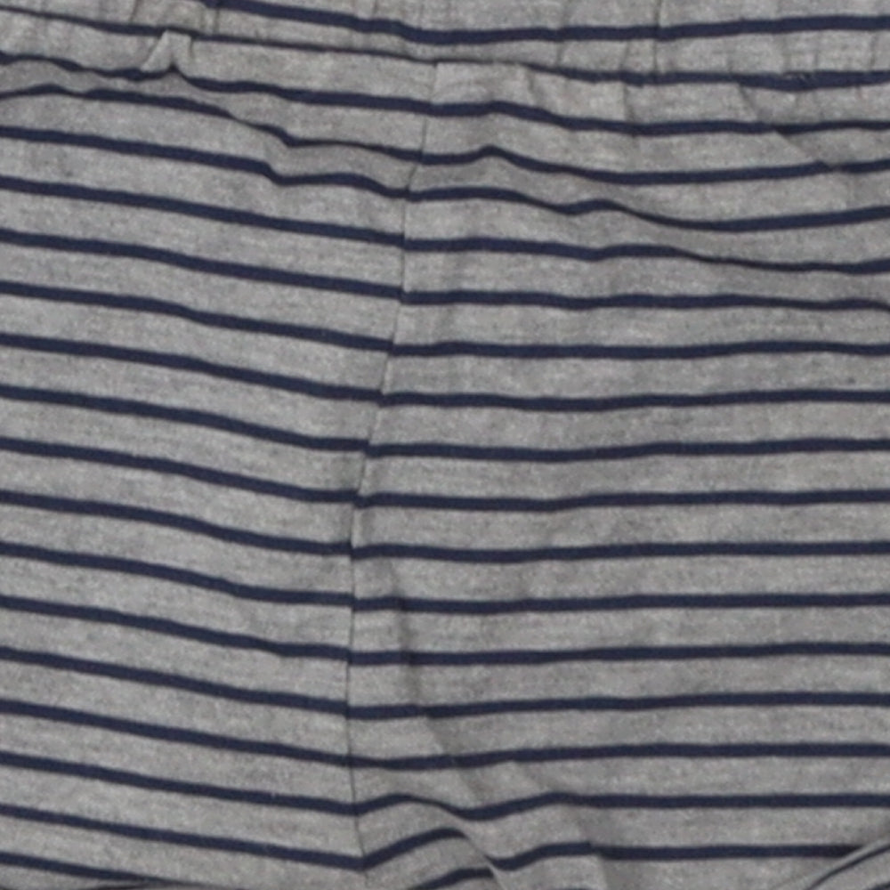 George Baby Grey Striped Cotton Cami Sleep Shorts Size 12-18 Months  Tie