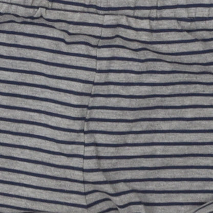 George Baby Grey Striped Cotton Cami Sleep Shorts Size 12-18 Months  Tie