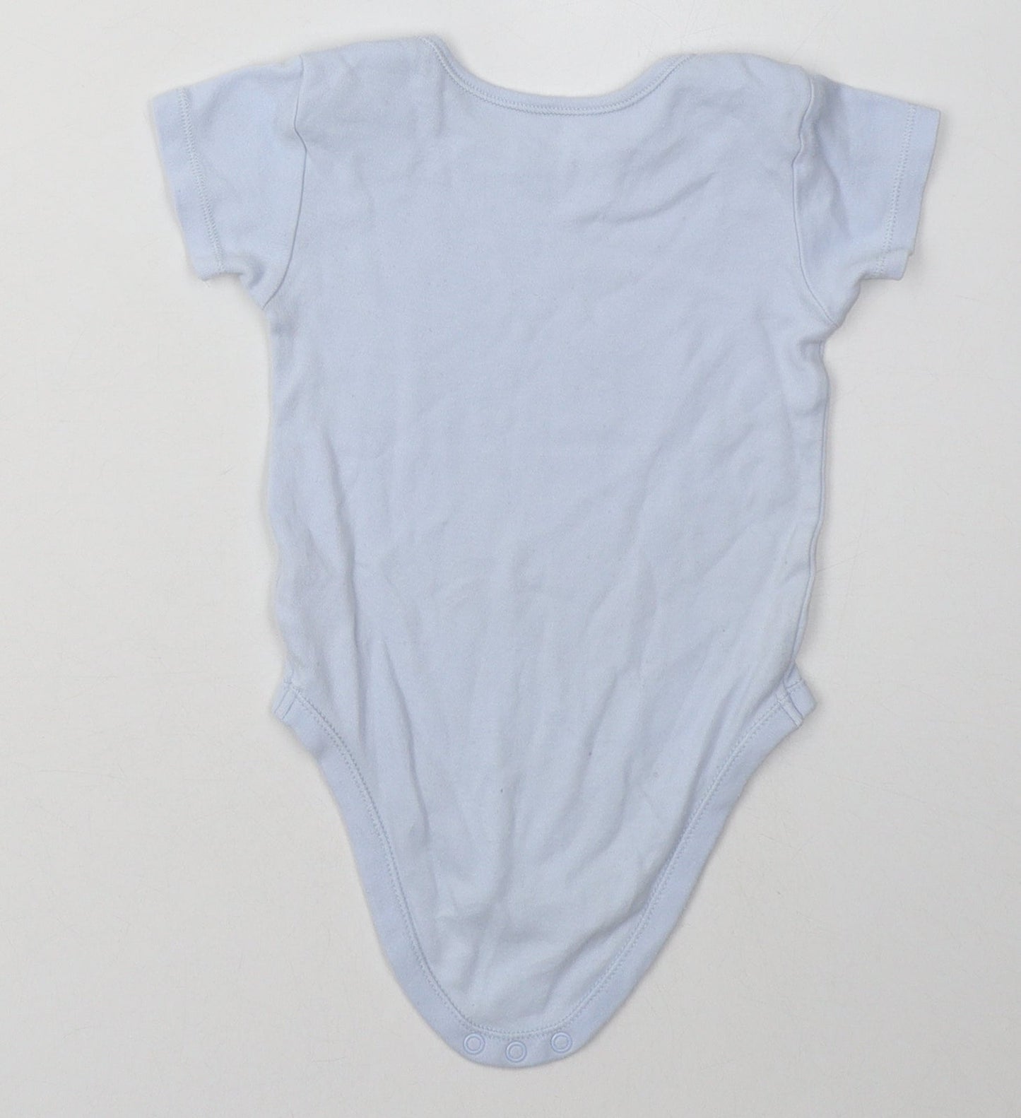 Nutmeg Boys Beige  Cotton Babygrow One-Piece Size 12-18 Months  Buckle