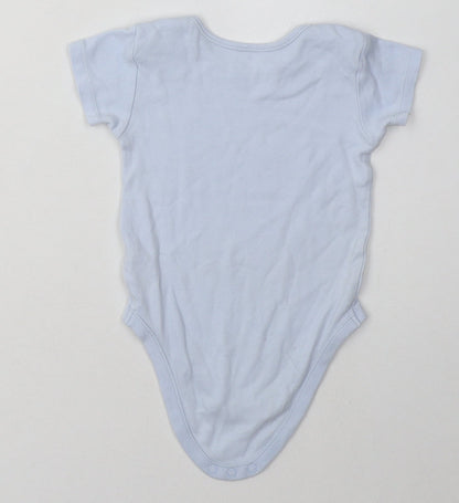 Nutmeg Boys Beige  Cotton Babygrow One-Piece Size 12-18 Months  Buckle