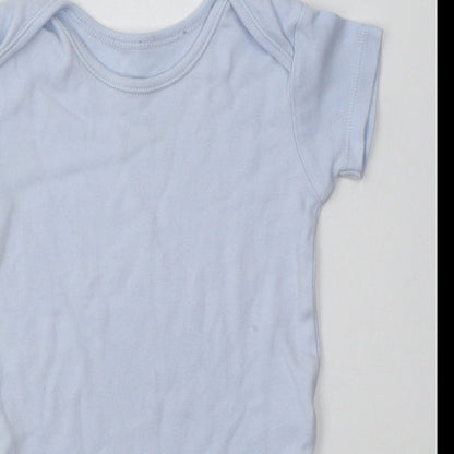 Nutmeg Boys Beige  Cotton Babygrow One-Piece Size 12-18 Months  Buckle
