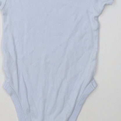 Nutmeg Boys Beige  Cotton Babygrow One-Piece Size 12-18 Months  Buckle