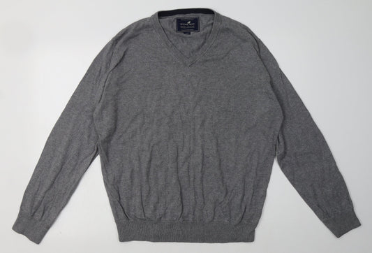 Mens UK Size L Stone Bay Grey Pullover Sweatshirt