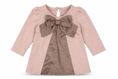 Front view of Maggie & Zoe girls’ pink coir basic casual, size 3, years crew neck button