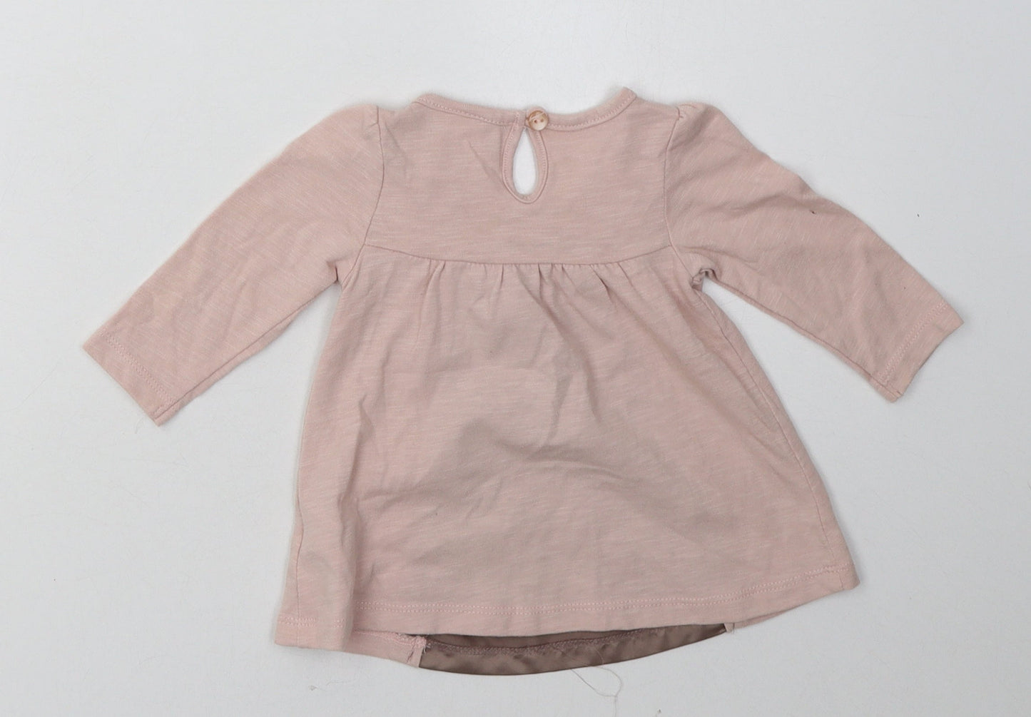 Maggie & Zoe Girls Pink  Coir Basic Casual Size 3 Years Crew Neck Button