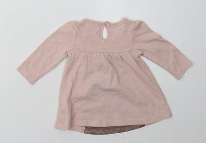 Maggie & Zoe Girls Pink  Coir Basic Casual Size 3 Years Crew Neck Button