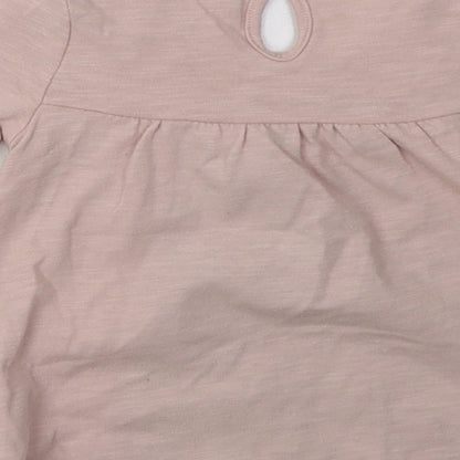 Maggie & Zoe Girls Pink  Coir Basic Casual Size 3 Years Crew Neck Button