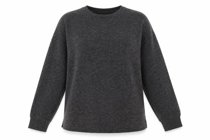 Front view of Primark women’s grey polyester pullover sweatshirt, size L, pullover