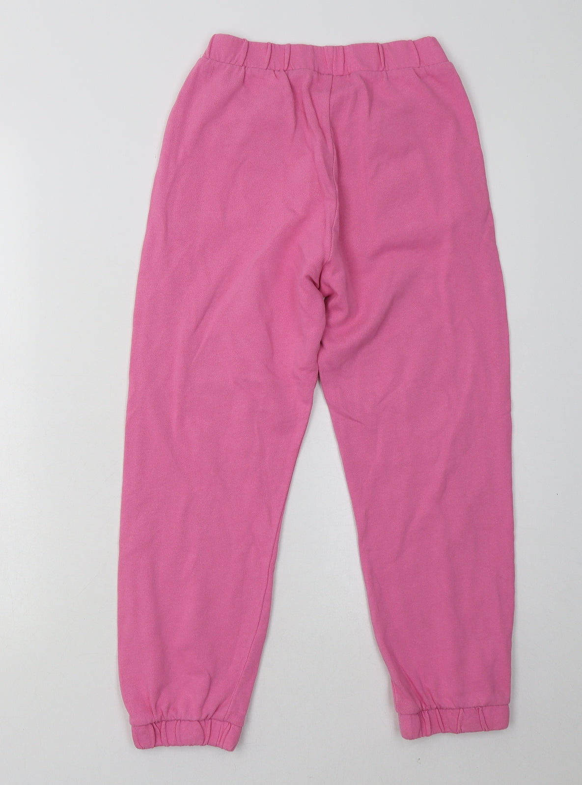 Zara Girls Pink  Cotton Jogger Trousers Size 9 Months  Regular Tie