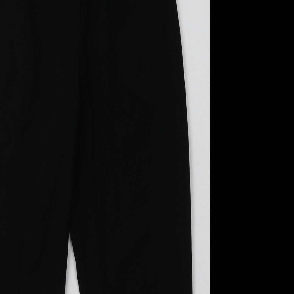Zara Girls Black  Polyester Capri Trousers Size 9 Months  Regular Tie