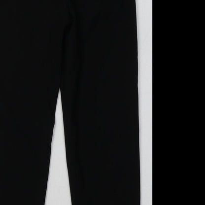 Zara Girls Black  Polyester Capri Trousers Size 9 Months  Regular Tie